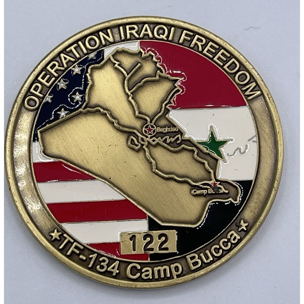 Camp Bucca TG-134 Operation Iraqi Freedom NTV Maintenance Challenge Coin 2"